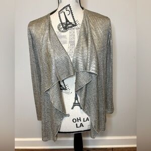 cha cha vente brand.Waterfall dressy jacket. Sz Petite Small.